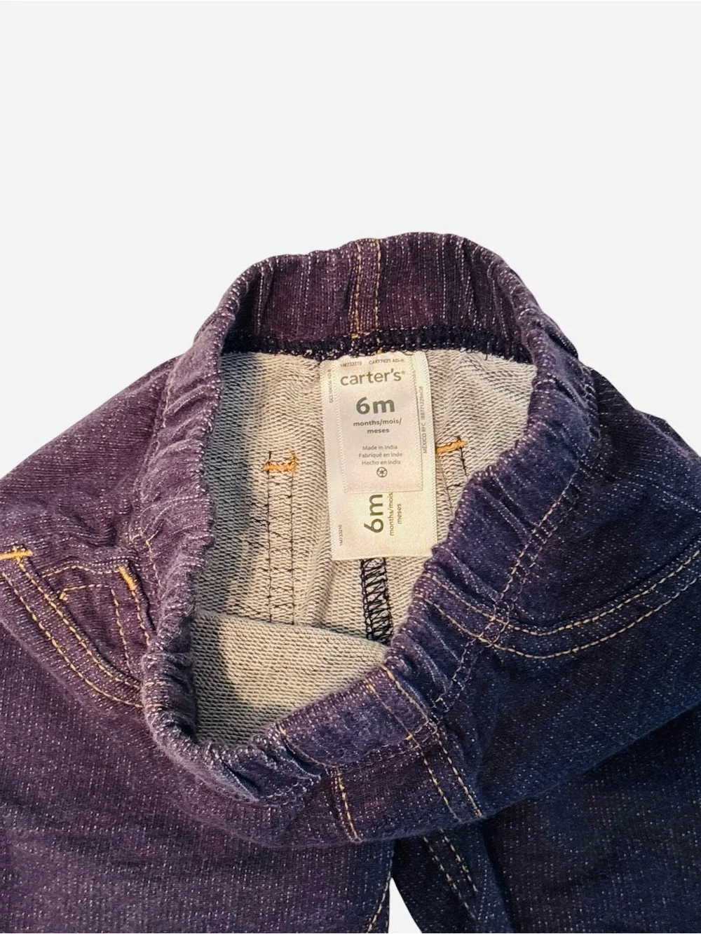 Carter's Dark Blue Pull-On Knit Jeans for Kids 6M 10 0590